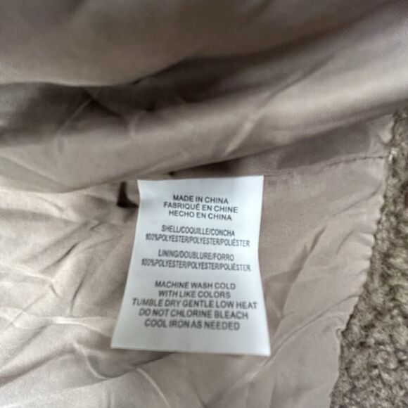 ONEILL Jacket Women's Large Brown Button Up Collared Sherpa Pockets Coat - Picture 6 of 10